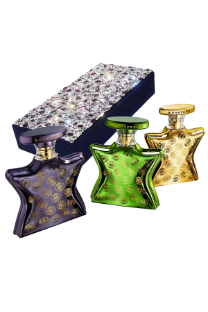 BOND NO. 9 LUXE TRIO OF OUDS IN SWAROVSKI AMETHYST & CRYSTAL